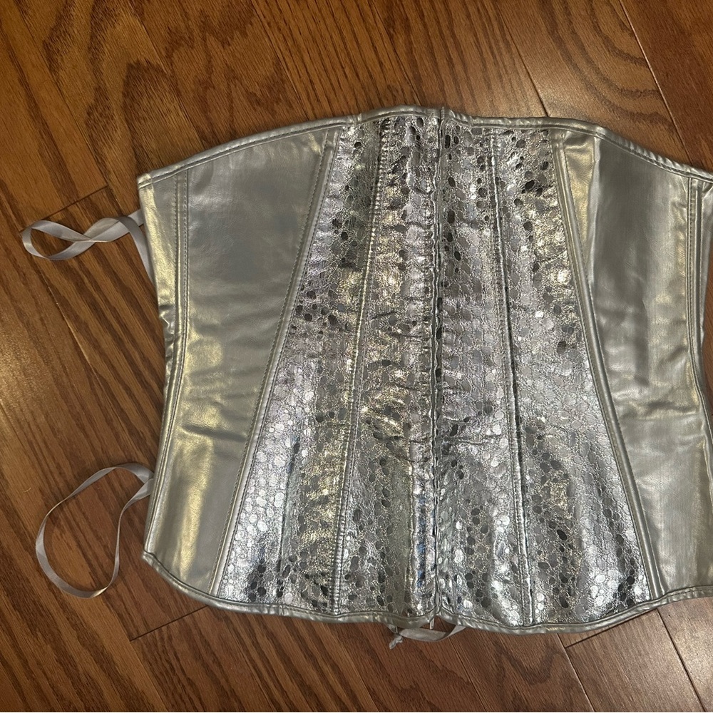 Silver Corset Top